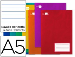 Libreta escolar Liderpapel A5 32h 60g/m² raya horizontal colores surtidos